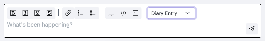 The Worknotes Diary Editor Bar